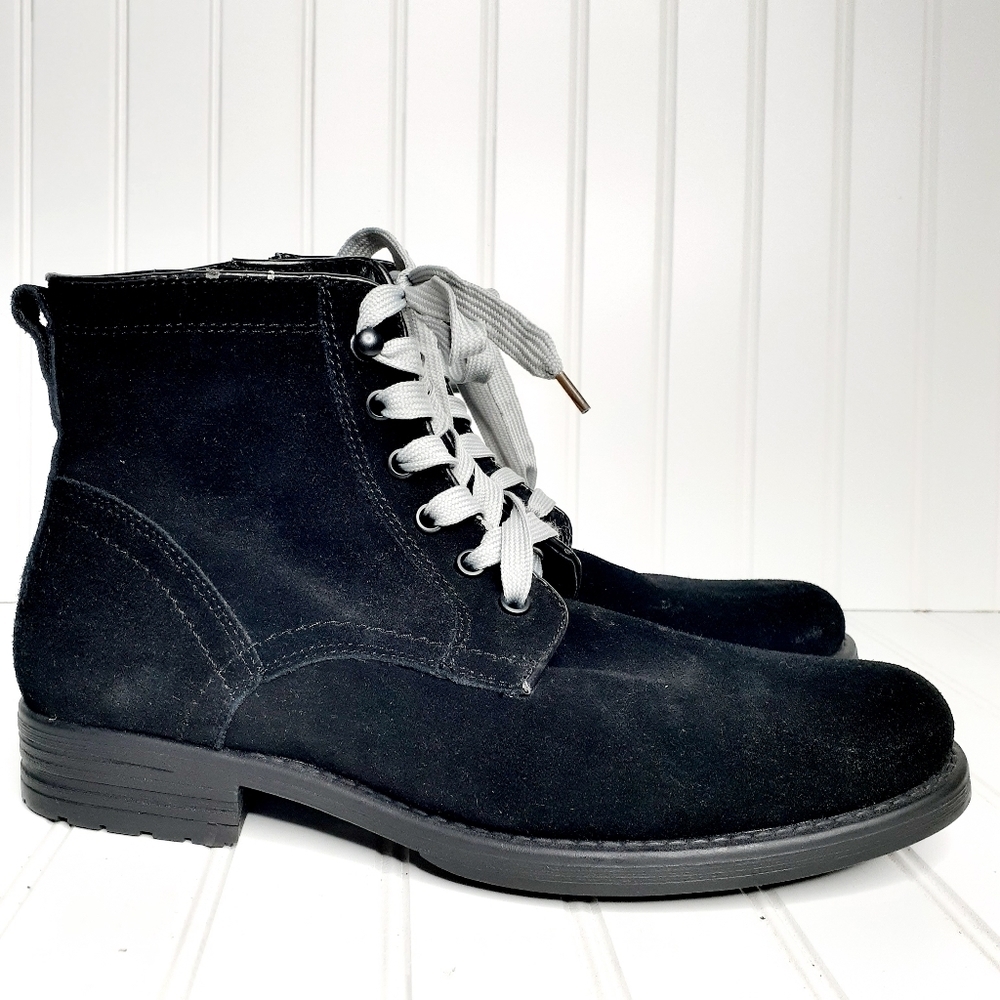 Blondo Black Suede Waterproof Lace Up Ankle Boot H776 - Picture 2 of 13